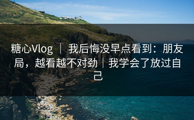 糖心Vlog ｜ 我后悔没早点看到：朋友局，越看越不对劲｜我学会了放过自己