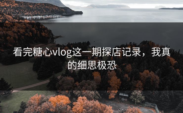 看完糖心vlog这一期探店记录，我真的细思极恐