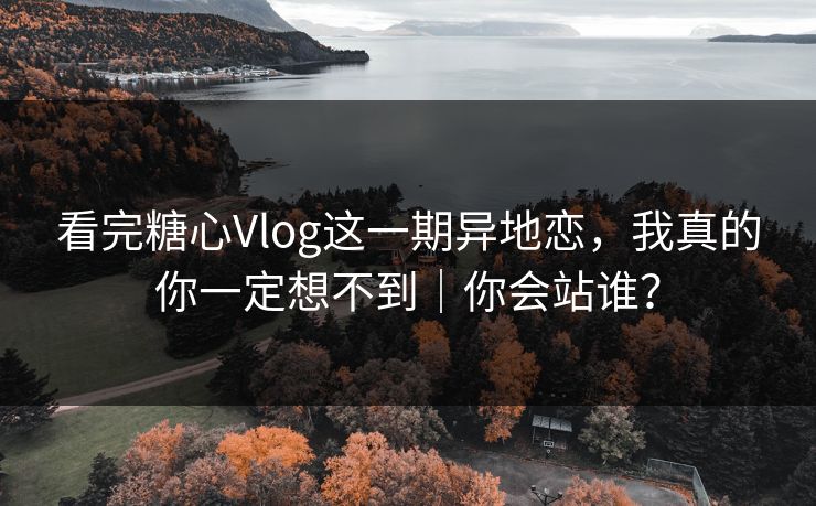 看完糖心Vlog这一期异地恋，我真的你一定想不到｜你会站谁？