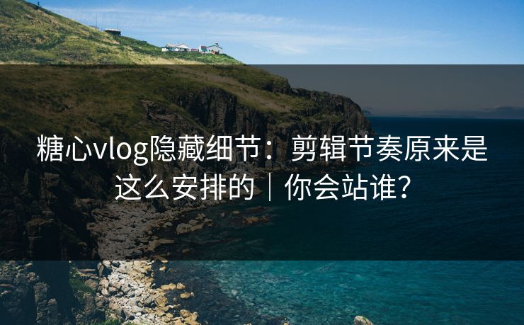 糖心vlog隐藏细节：剪辑节奏原来是这么安排的｜你会站谁？